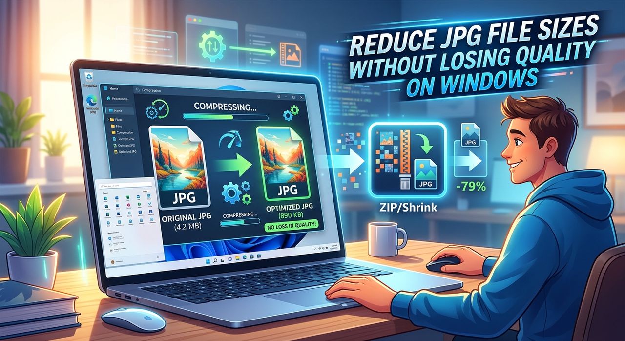 Reduce JPG File Sizes Without Losing Quality on Windows